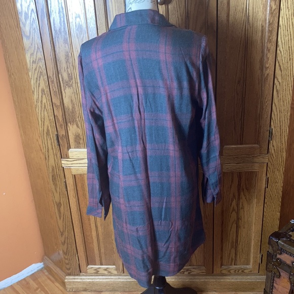 Anthropologie cloth & stone plaid tunic dress - Picture 5 of 12